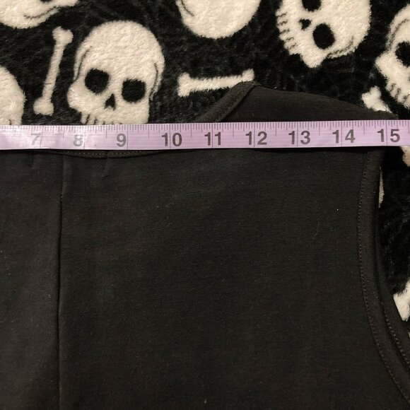 GUILTY Black high-low hem flared peplum shirt ~ Goth MEDIUM LARGE stretchy top - Picture 12 of 14